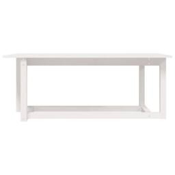 Berkfield Home Beautiful Coffee Table White 110x55x45 cm Solid Wood Pine - Size: 110 x 55 x 45 cm - thumbnail 1
