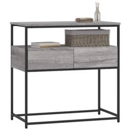 Berkfield Home Decorative Console Table Grey Sonoma 75x40x75 cm Engineered Wood - Size: 75 x 40 x 75 cm - thumbnail 1