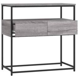 Berkfield Home Decorative Console Table Grey Sonoma 75x40x75 cm Engineered Wood - Size: 75 x 40 x 75 cm - thumbnail 5