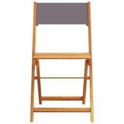 Berkfield Home 3 Piece Bistro Set Anthracite Fabric & Solid Wood in Black - thumbnail 4
