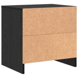 Berkfield Home Traditional Bedside Cabinet Black oak Engineered wood - thumbnail 8