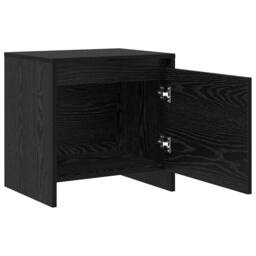 Berkfield Home Traditional Bedside Cabinet Black oak Engineered wood - thumbnail 5