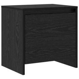 Berkfield Home Traditional Bedside Cabinet Black oak Engineered wood - thumbnail 3