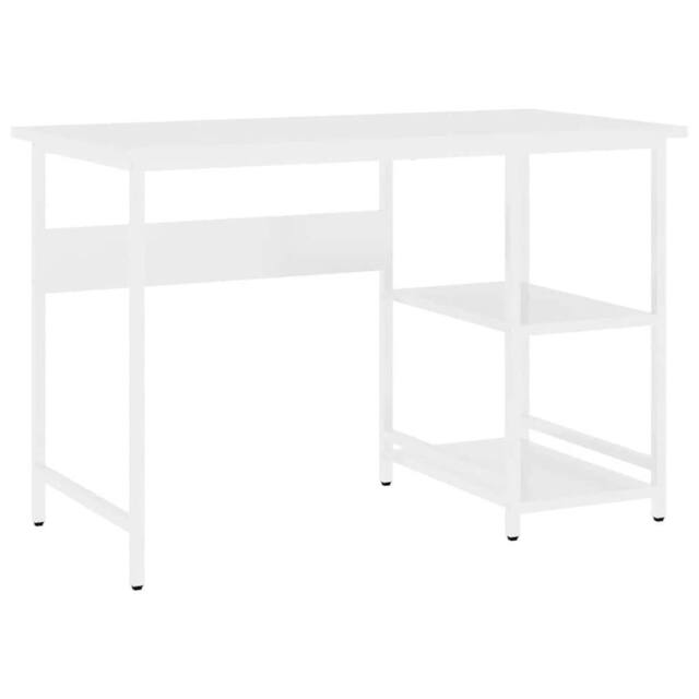 Berkfield Home Computer Desk White 105x55x72 cm MDF & Metal - Size: 105 x 55 x 72 cm - image 1