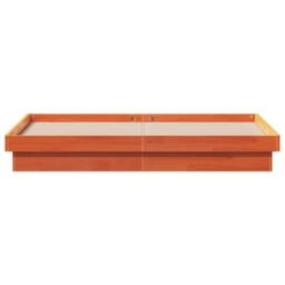 Berkfield Home LED Bed Frame without Mattress Wax Brown 160x200 cm Solid Wood - thumbnail 7