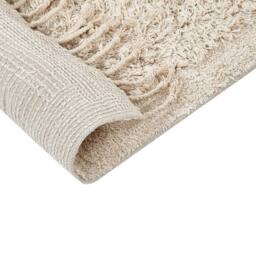 Wyld and Coco Bath Mat Beige Rectangular Woven Cotton Decorative Tassels - Size: 50 cm x 80 cm - thumbnail 5