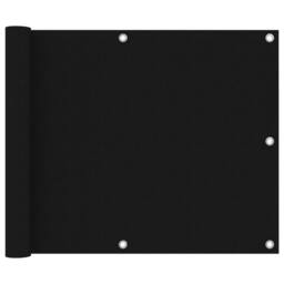 Berkfield Home Modern Balcony Screen Black 75x400 cm Oxford Fabric - thumbnail 2