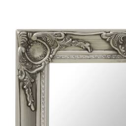 Berkfield Home Wall Mirror Baroque Style 50x50 cm Silver - thumbnail 4