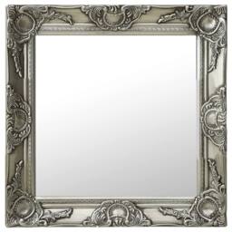 Berkfield Home Wall Mirror Baroque Style 50x50 cm Silver - thumbnail 2