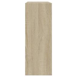 Berkfield Home Shoe Cabinet Sonoma Oak 60x21x57 cm Engineered Wood in Light Tan - Size: 60 x 21 x 57 cm - thumbnail 6