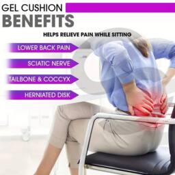 KORVIXA Double Thick Gel Seat Chair Cushion in Purple - Size: 100 cm x 190 cm - thumbnail 4