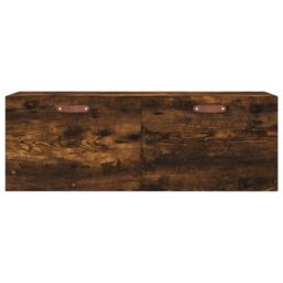 Berkfield Home Wall Cabinet Smoked Oak 100x36.5x35 cm Engineered Wood in Brown - thumbnail 5
