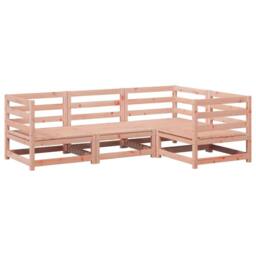 Berkfield Home 4 Piece Garden Sofa Set Solid Wood Douglas Fir in Brown - thumbnail 2