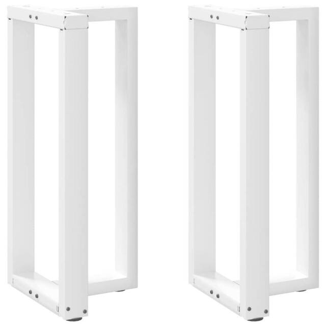 Berkfield Home Bar Table Legs T-Shaped¬†2 pcs White 40x35x(90-91) cm Steel - image 1