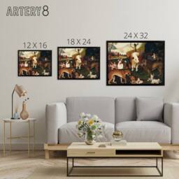 "Artery8 Edward Hicks Peaceable Kingdom Framed Canvas Wall Art Print - Size: W12"" x H16""" - thumbnail 4