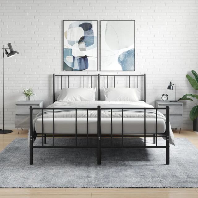 Berkfield Home Bedside Cabinets 2 pcs Grey Sonoma 40x35x50 cm Engineered Wood - Size: 40 x 35 x 50 cm - image 1