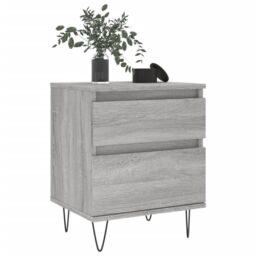 Berkfield Home Bedside Cabinets 2 pcs Grey Sonoma 40x35x50 cm Engineered Wood - Size: 40 x 35 x 50 cm - thumbnail 3