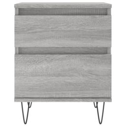 Berkfield Home Bedside Cabinets 2 pcs Grey Sonoma 40x35x50 cm Engineered Wood - Size: 40 x 35 x 50 cm - thumbnail 6