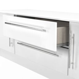 Ready Assembled 2 U Carlton 2 Door 2 Drawer Superwide TV Unit (Ready Assembled) in White - thumbnail 7