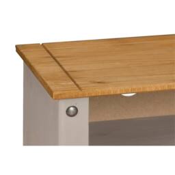 Nordara TV Stand Flat Screen Grey 2 Drawer Unit Cabinet Solid Wax Pine - thumbnail 5