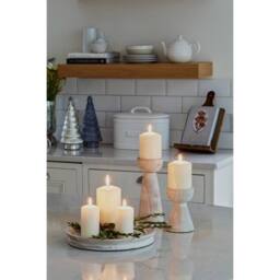 Lemon Pavilion Furniture and Decor Padstow Candle Tray - Wood - L28 x W28 x H3.5 cm - White Wash - thumbnail 2