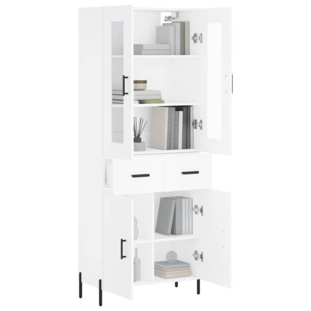 Berkfield Home Highboard White 69.5x34x180 cm Engineered Wood - image 1