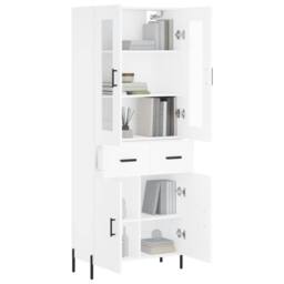 Berkfield Home Highboard White 69.5x34x180 cm Engineered Wood - thumbnail 1