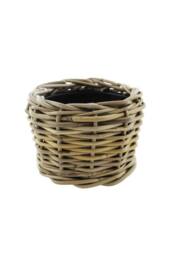 KDMD Grey Drypot Split Rattan Basket 20cm - thumbnail 2