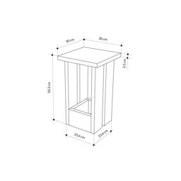 Decortie Tasos' Modern Minimalist Side Table 30cm in Brown - Size: 1 Pack - thumbnail 5