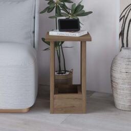 Decortie Tasos' Modern Minimalist Side Table 30cm in Brown - Size: 1 Pack - thumbnail 4