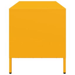 Berkfield Home TV Cabinet Mustard Yellow 101.5x39x43.5 cm Cold-rolled Steel - thumbnail 6