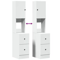 Berkfield Home Kitchen Cabinet White 35x50x180 cm Engineered Wood - Size: 35 x 50 x 180 cm - thumbnail 8