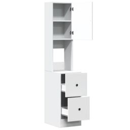 Berkfield Home Kitchen Cabinet White 35x50x180 cm Engineered Wood - Size: 35 x 50 x 180 cm - thumbnail 7