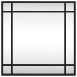 Berkfield Home Wall Mirror Black 40x40 cm Square Iron - thumbnail 3