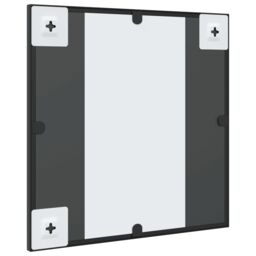 Berkfield Home Wall Mirror Black 40x40 cm Square Iron - thumbnail 5