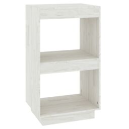 Berkfield Home Book Cabinet White 40x35x71 cm Solid Pinewood - Size: 40 x 35 x 71 cm - thumbnail 2