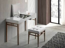 Angel Cerda Grey MDF Dressing Table with Mirror & Drawer - thumbnail 3