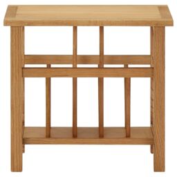 Berkfield Home Magazine Table 45x27x42 cm Solid Oak Wood in Brown - Size: 45 x 27 x 42 cm - thumbnail 2