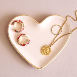 Lisa Angel Women's Pink Heart Trinket Dish in Baby Pink - thumbnail 1