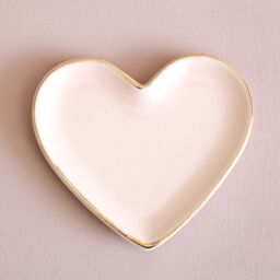 Lisa Angel Women's Pink Heart Trinket Dish in Baby Pink - thumbnail 2