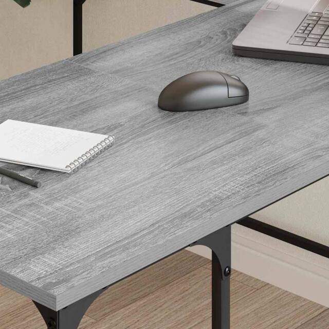 Berkfield Home Decorative Desk Grey Sonoma 139x139x75 cm Engineered Wood - Size: 139 x 139 x 75 cm - image 1