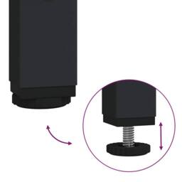 Berkfield Home Decorative Desk Grey Sonoma 139x139x75 cm Engineered Wood - Size: 139 x 139 x 75 cm - thumbnail 8