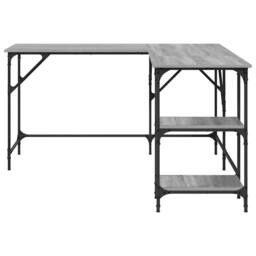 Berkfield Home Decorative Desk Grey Sonoma 139x139x75 cm Engineered Wood - Size: 139 x 139 x 75 cm - thumbnail 5