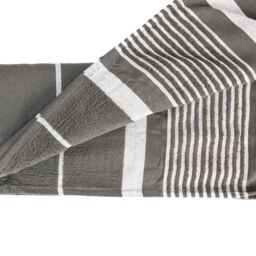 Nicola Spring 100% Cotton Bath Towel Turkish Style Hamman Blanket Bath Sheet - 160 x 90cm (x4) in Grey - thumbnail 4