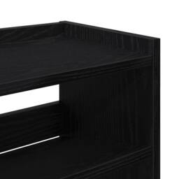 Berkfield Home Shoe Rack Black 80x25x62 cm Engineered Wood - Size: 80 x 25 x 62 cm - thumbnail 7