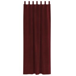 Berkfield Home Blackout Curtains with Hanging Loops 2 pcs Wine Red Velvet - thumbnail 3
