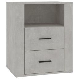 Berkfield Home Bedside Cabinet Concrete Grey 50x36x60 cm Engineered Wood - Size: 50 x 36 x 60 cm - thumbnail 2