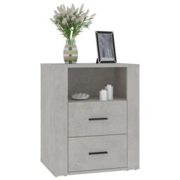Berkfield Home Bedside Cabinet Concrete Grey 50x36x60 cm Engineered Wood - Size: 50 x 36 x 60 cm - thumbnail 4