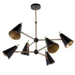 Netlighting 'ALTA' Multi Arm Dimmable Stylish Indoor Shade Pendant Ceiling Lamp in Yellow - thumbnail 6