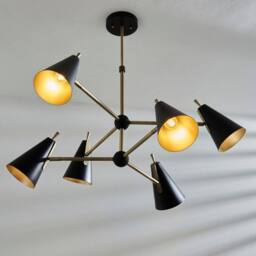 Netlighting 'ALTA' Multi Arm Dimmable Stylish Indoor Shade Pendant Ceiling Lamp in Yellow - thumbnail 5